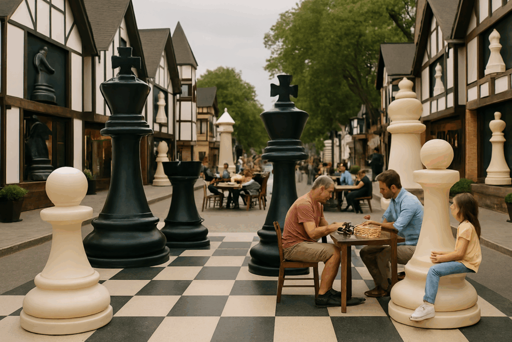 una escena urbana de